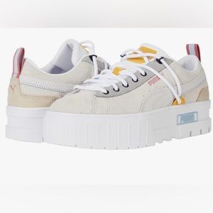 Puma Mayze bright heights grey violet platform sneakers women’s size 7.